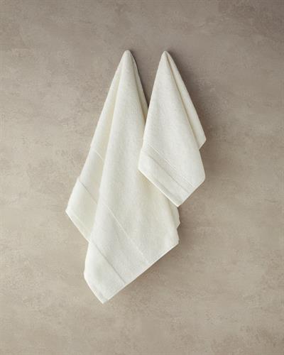 Glitter Wave Комплект Кърпи За Лице Брокатен Памучен 30x45+50x80 см Екрю