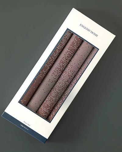 Glitz Американзки Сервиз 4 Бр., Pvc, Бордо Червено, 30 X 45 Cm