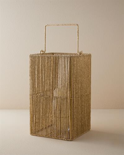 Gloria Wicker Lantern Natural.