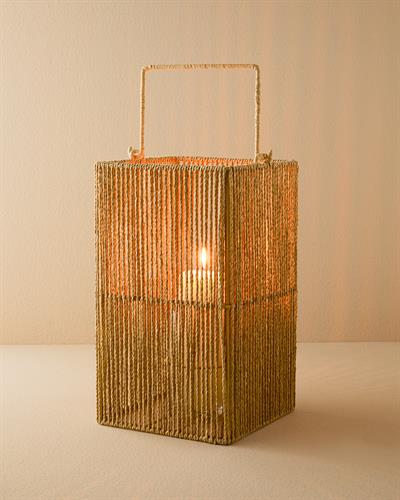 Gloria Wicker Lantern Natural.