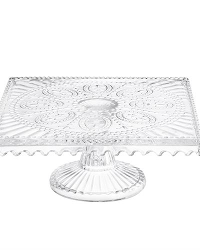 Glory Поставка За Кекс Стъкло, Прозрачен, 25 X 25 Cm