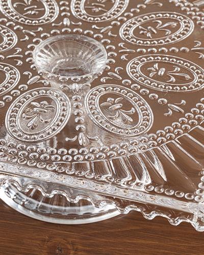 Glory Поставка За Кекс Стъкло, Прозрачен, 25 X 25 Cm