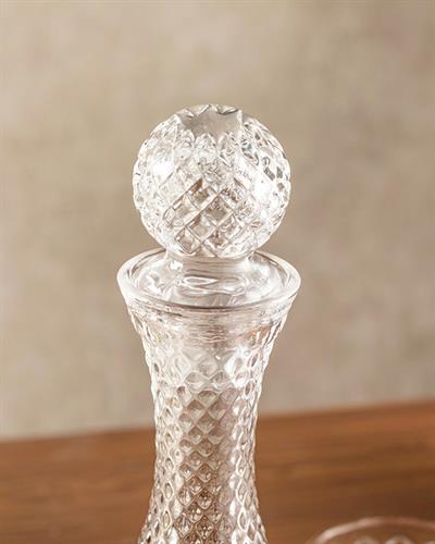 Glossy Glass 3 Pieces Caraf Set 1300 ml Brown