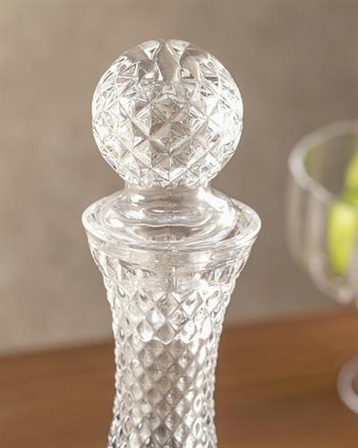 Glossy Glass 3 Pieces Caraf Set 1300 ml Dark Blue