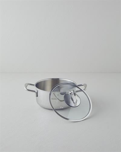 Glow Тенджера Дълбок Стомана 16x10 cm Сребърен.