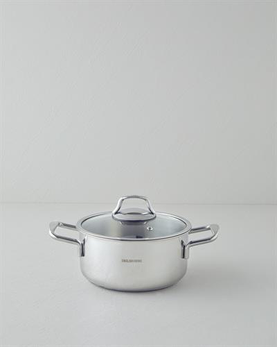 Glow Тенджера Дълбок Стомана 16x10 cm Сребърен.