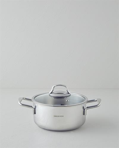 Glow Тенджера Дълбок Стомана 20x10 cm Сребърен.