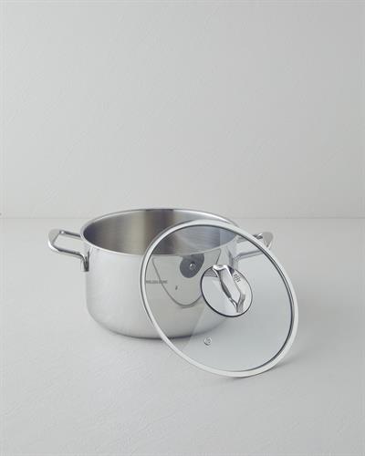 Glow Тенджера Дълбок Стомана 24x14 cm Сребърен.