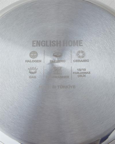 Glow Тенджера Плитък Стомана Сребърен.