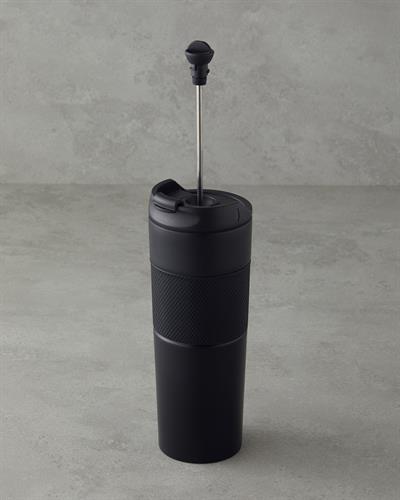 Glow Чаша За Пътуване Френска преса Стомана 450 мл Черен