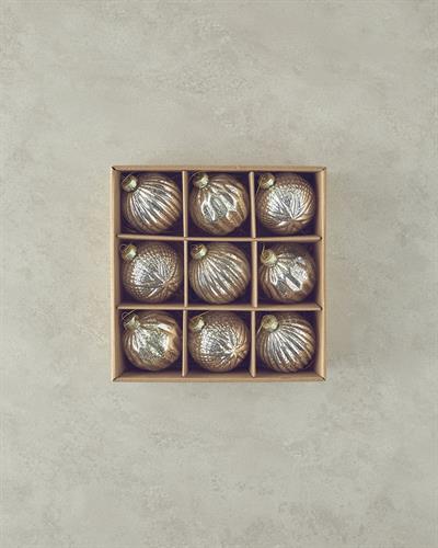 Gold Winter Висящ Аксесоар 9 бр. Стъкло 8 cm Златен