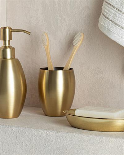 Goldness Stainless Steel Bathroom Set Gold