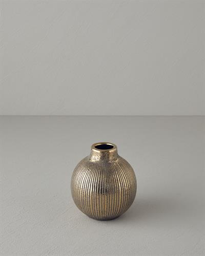 Goldy Ваза Каменна керамика 14,5x16 см Златен