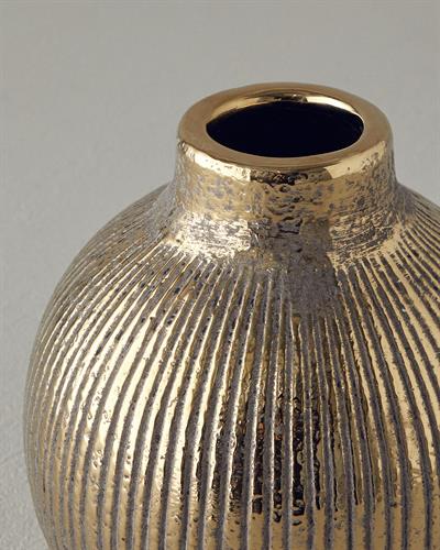 Goldy Ваза Каменна керамика 14,5x16 см Златен