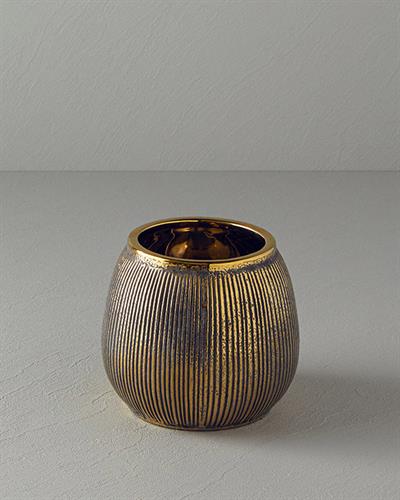 Goldy Ваза Каменна керамика 18x19,5 см Златен