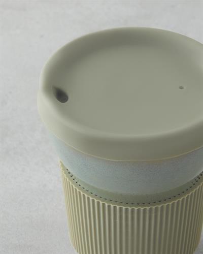 Чаша За Пътуване Порцелан 350 мл.. Зелен