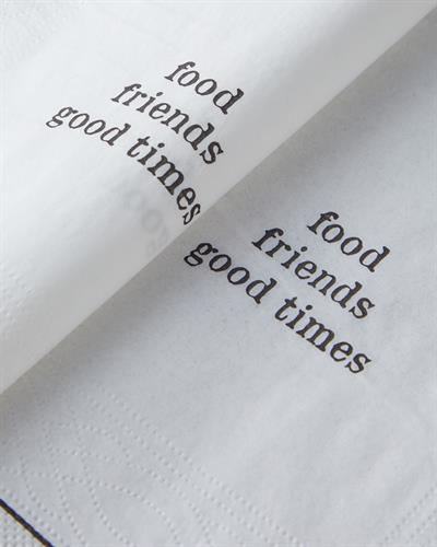 Хартиени Салфетки 20 бр. Хартия 33x33 см Черен - Бял