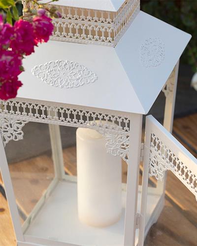 Gorgeous Wrought Iron Lantern Cream