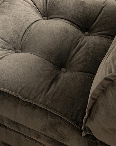 Gozo Декоративен Диван Кадифе, Антрацит, 65 X 78 X 78 Cm