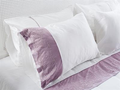 Grace СПАЛНО БЕЛЬО КОМПЛЕ Двоен Памучен Сатен 200x220 cm Lilac.