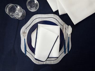 Grace Салфетка За Гости 4 Бр., Полиестер, Бяло, 45 X 45 Cm