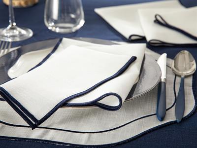 Grace Салфетка За Гости 4 Бр., Полиестер, Бяло, 45 X 45 Cm