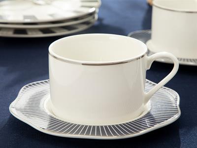 Grace Комплект Чаени Чаши 4 Бр. За 2 Души, New Bone, Тъмно Синьо, 220 Ml