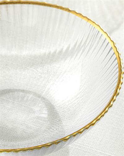 Graceful Glass Bowl 15 cm Gold