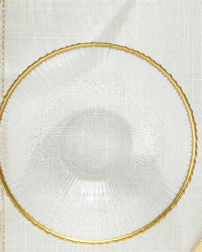 Graceful Glass Bowl 15 cm Gold