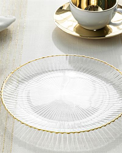 Graceful Чиния За Сервиране Стъкло, Златисто, 28 Cm