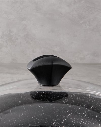 Комплект Тенджери 3 части Алуминий 26-26 см Черен