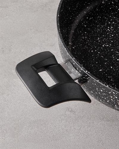 Комплект Тенджери 3 части Алуминий 26-26 см Черен