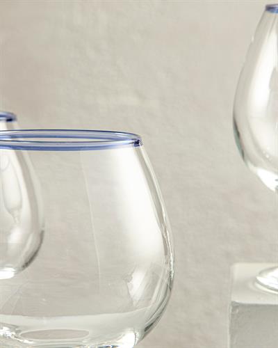 Grand Водна Чаша 3 Броя Заедно С Кафето, Стъкло, Синьо, 390 Ml