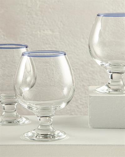 Grand Водна Чаша 3 Броя Заедно С Кафето, Стъкло, Синьо, 390 Ml