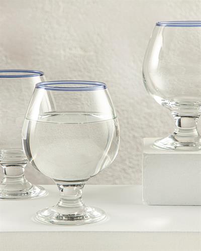 Grand Водна Чаша 3 Броя Заедно С Кафето, Стъкло, Синьо, 390 Ml