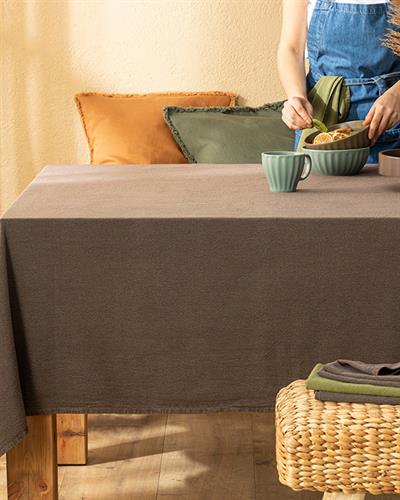 Grandeur Покривка За Маса Памучен, Кафяво, 150 X 200 Cm