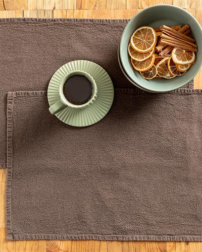 Grandeur Американзки Сервиз 2Бр., Памучен, Кафяво, 30 X 45 Cm