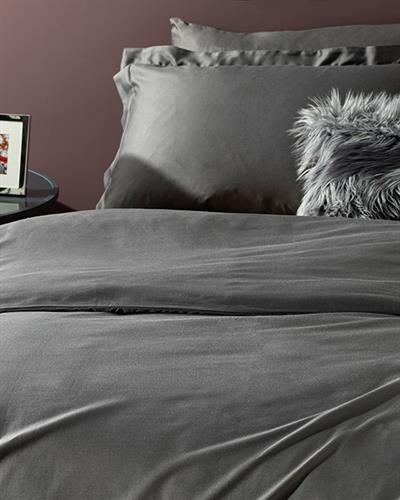 Grandeur Спално Бельо Компле Двоен Размер, Бамбук Сатен, Антрацит, 200 X 220 Cm