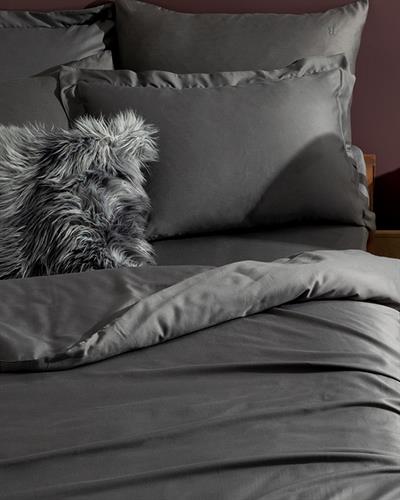 Grandeur Спално Бельо Компле Двоен Размер, Бамбук Сатен, Антрацит, 200 X 220 Cm