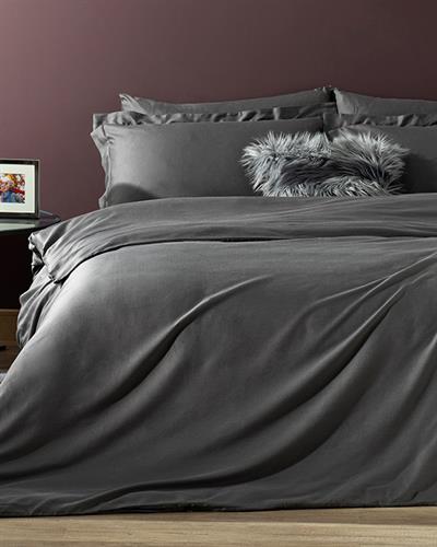 Grandeur Спално Бельо Компле Двоен Размер, Бамбук Сатен, Антрацит, 200 X 220 Cm