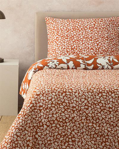 Grandiflora Спален Комплект Единичен Мек памук с дигитална щампа 160x220 см Теракота