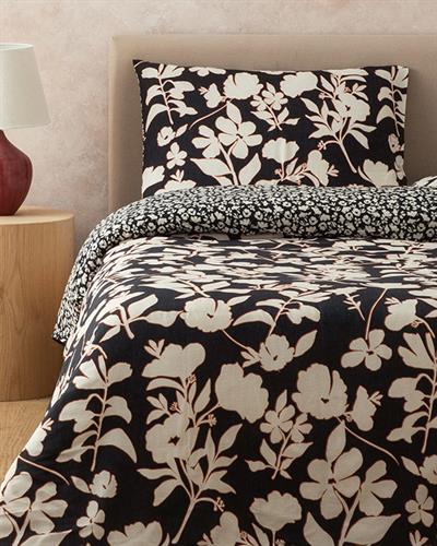Grandiflora Спален Комплект Единичен Мек памук с дигитална щампа 160x220 см Антрацит - Теракота