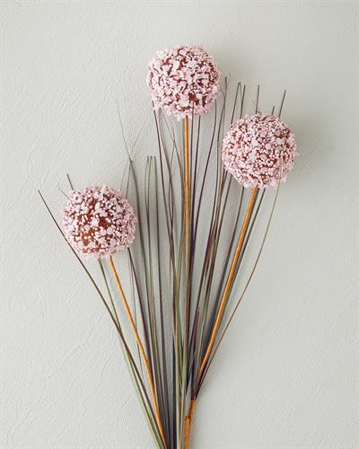 Grass Bush Изкуствено Цвете Един Стрък Пластмаса 63 см Розов