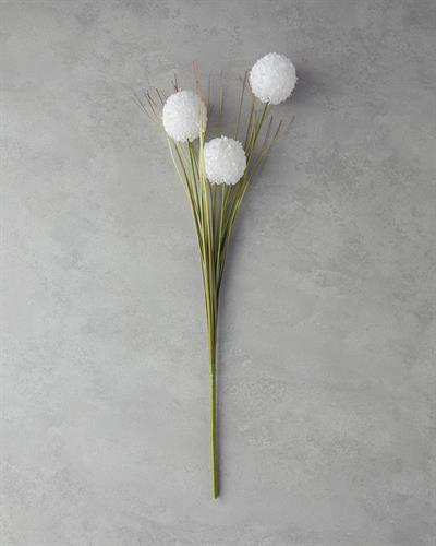 Grass Bush Една Клонка Изкуствено Цвете Бяло, 63 Cm