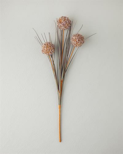 Grass Bush Една Клонка Изкуствено Цвете Пластмасов, Кафяво, 63 Cm