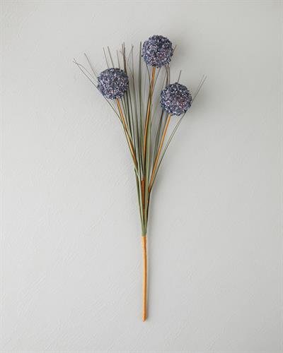 Grass Bush Една Клонка Изкуствено Цвете Пластмасов, Синьо, 63 Cm
