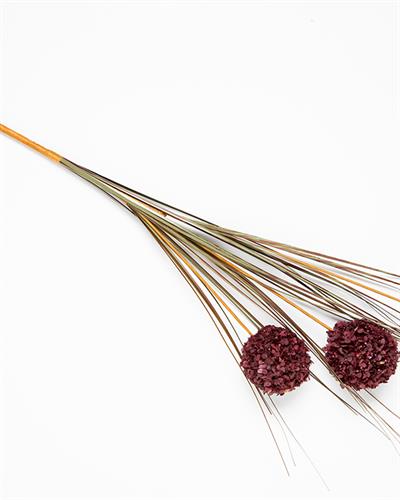 Grass Bush Една Клонка Изкуствено Цвете Тъмно Розово, 63 Cm