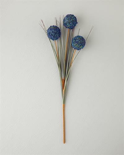 Grass Bush Една Клонка Изкуствено Цвете Тъмно Синьо, 63 Cm