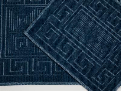 Greek Key ПОСТЕЛКА ЗА БАНЯ КО Памучен 60x90cm+50x60cm Dark Blue