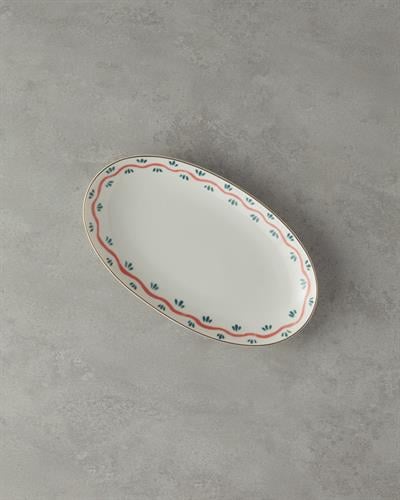 Green Carny Плато Костен порцелан 30 см Оранжев - Зелен